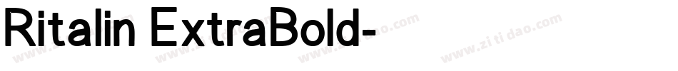 Ritalin ExtraBold字体转换
